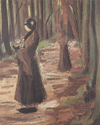 Vincent Van Gogh Tow Women in the Woods (nn04)